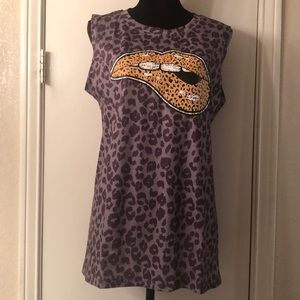 PM6 New Woman’s Lip Bite SzXL Sleeveless Tee